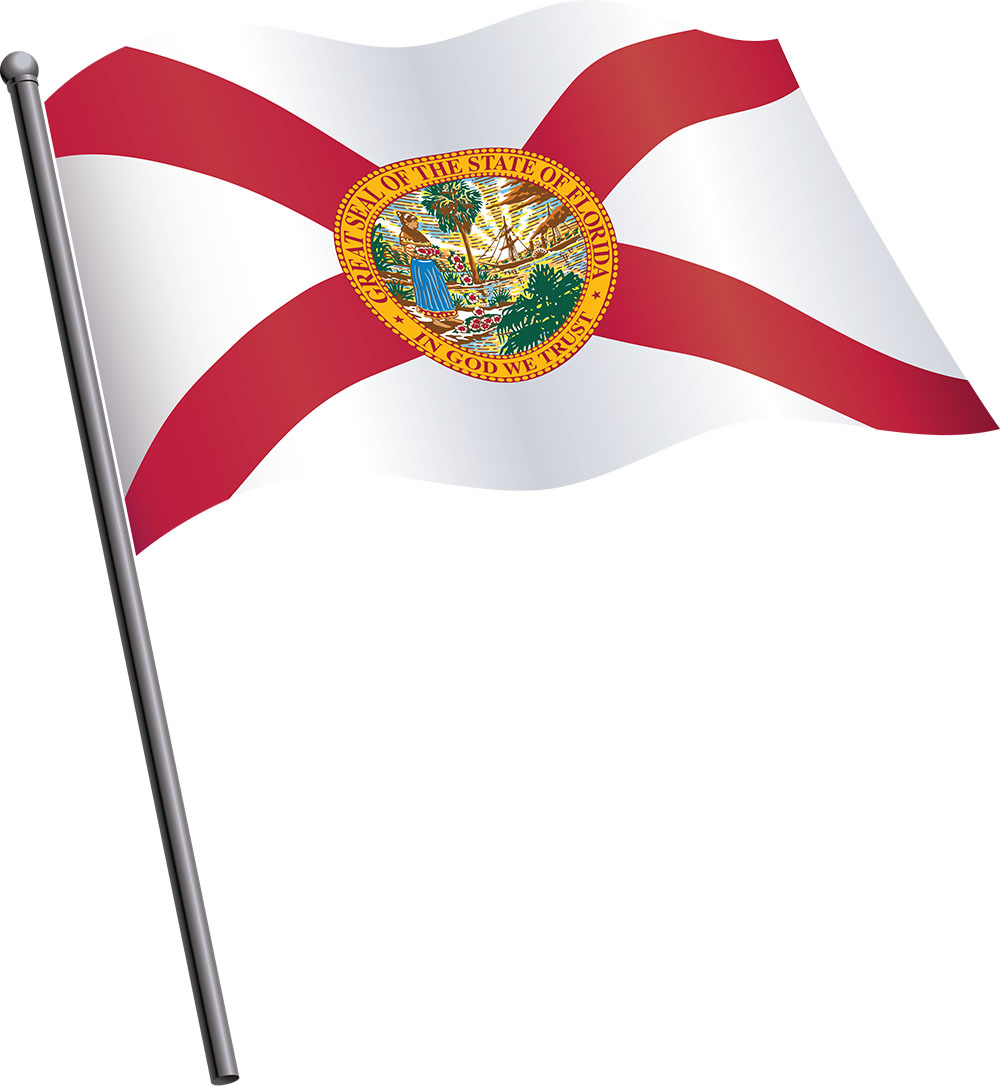 White flag with red cross