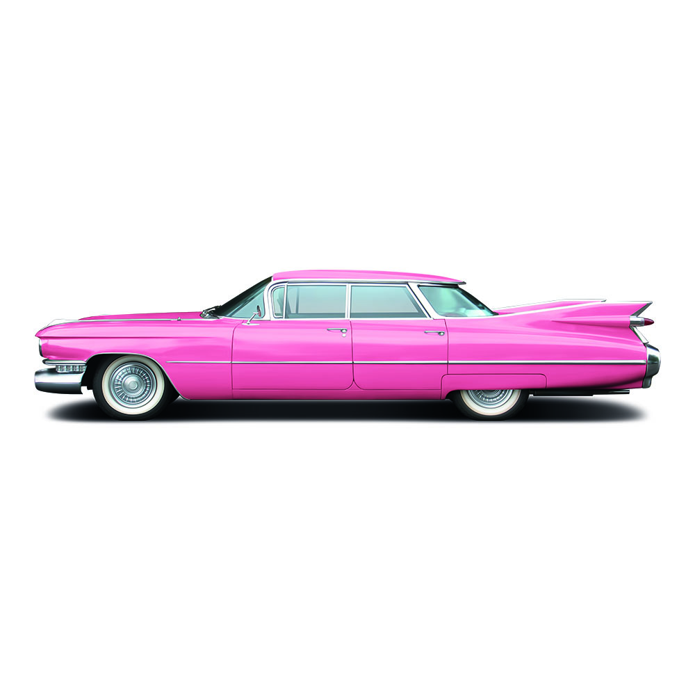 Pink cadillac illustration