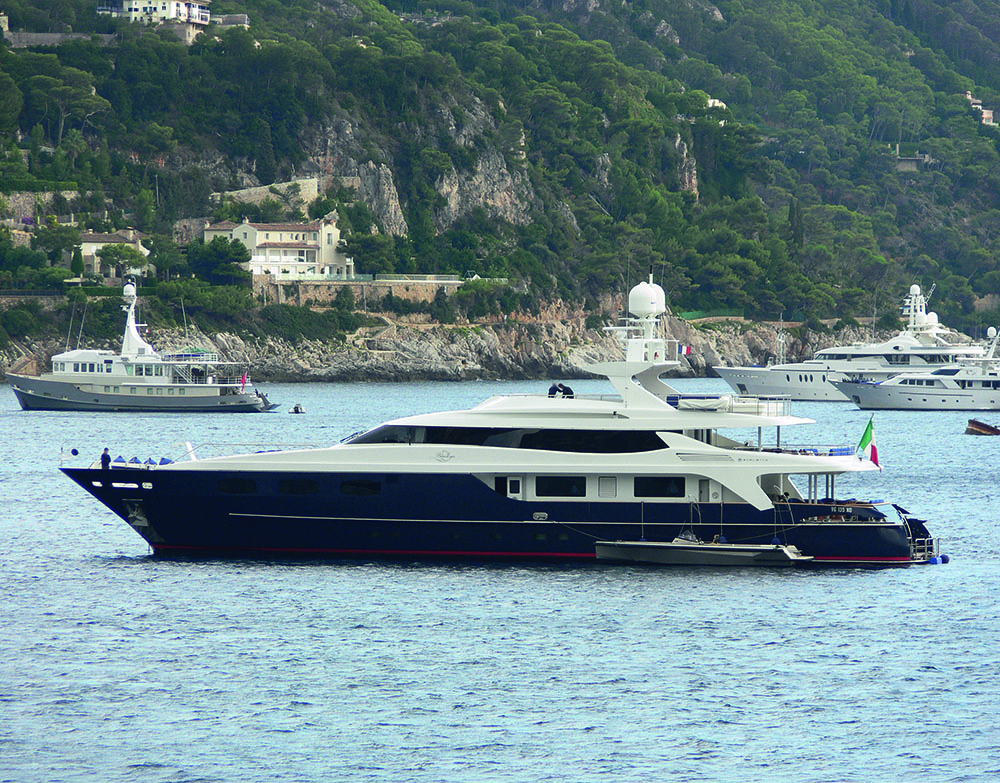 Side view of a boat on the water